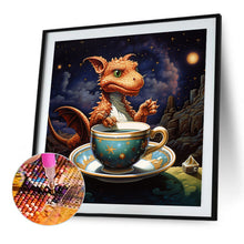 Load image into Gallery viewer, AB Diamond Painting - Full Round - Dragon and coffee cup (40*40CM)