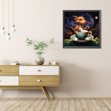 Load image into Gallery viewer, AB Diamond Painting - Full Round - Dragon and coffee cup (40*40CM)