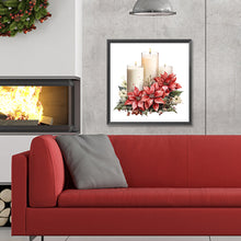 Load image into Gallery viewer, Diamond Painting - Full Round - Christmas flowers and candles (30*30CM)