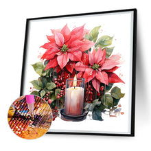Load image into Gallery viewer, Diamond Painting - Full Round - Christmas flowers and candles (30*30CM)
