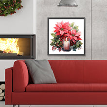 Load image into Gallery viewer, Diamond Painting - Full Round - Christmas flowers and candles (30*30CM)
