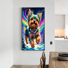 Load image into Gallery viewer, Diamond Painting - Full Round - Dog galloping under the aurora (40*70CM)