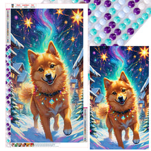 Load image into Gallery viewer, Diamond Painting - Full Round - Dogs running under the aurora (40*70CM)