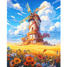 Load image into Gallery viewer, Diamond Painting - Full Round - mountain windmill (40*50CM)