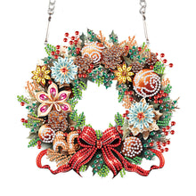 Load image into Gallery viewer, Special Shaped+Round Diamond Painting Wreath Ornament for Xmas Wall Decor (#2)