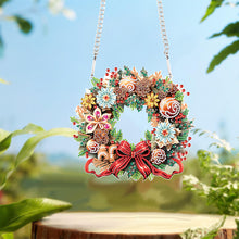 Load image into Gallery viewer, Special Shaped+Round Diamond Painting Wreath Ornament for Xmas Wall Decor (#2)