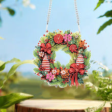 Load image into Gallery viewer, Special Shaped+Round Diamond Painting Wreath Ornament for Xmas Wall Decor (#3)