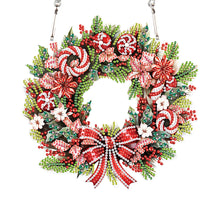 Load image into Gallery viewer, Special Shaped+Round Diamond Painting Wreath Ornament for Xmas Wall Decor (#4)