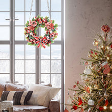 Load image into Gallery viewer, Special Shaped+Round Diamond Painting Wreath Ornament for Xmas Wall Decor (#4)