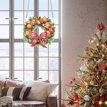 Load image into Gallery viewer, Special Shaped+Round Diamond Painting Wreath Ornament for Xmas Wall Decor (#5)