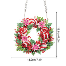 Load image into Gallery viewer, Special Shaped+Round Diamond Painting Wreath Ornament for Xmas Wall Decor (#6)