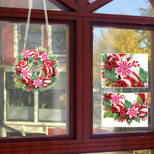 Load image into Gallery viewer, Special Shaped+Round Diamond Painting Wreath Ornament for Xmas Wall Decor (#6)