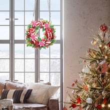 Load image into Gallery viewer, Special Shaped+Round Diamond Painting Wreath Ornament for Xmas Wall Decor (#6)