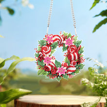 Load image into Gallery viewer, Special Shaped+Round Diamond Painting Wreath Ornament for Xmas Wall Decor (#6)