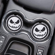 Load image into Gallery viewer, 6PCS Acrylic Diamond Painting Car Coasters for Adults Kids (Kitty Cat Skull)