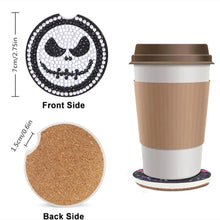 Load image into Gallery viewer, 6PCS Acrylic Diamond Painting Car Coasters for Adults Kids (Kitty Cat Skull)