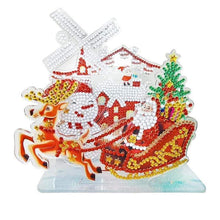 Load image into Gallery viewer, Diamond Painting Ornament Kits for Office Desktop Decor (Santa Delivers Present)