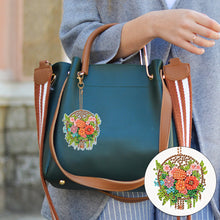 Load image into Gallery viewer, 6PCS Flower Dreamcatcher Double Sided Diamond Painting Art Keychain Pendant