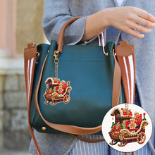 Load image into Gallery viewer, 6PCS Christmas Full Drill Keyring Double Sided Special Shape Diamond Art Keyring