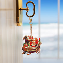 Load image into Gallery viewer, 6PCS Christmas Full Drill Keyring Double Sided Special Shape Diamond Art Keyring