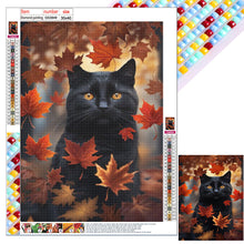 Load image into Gallery viewer, Diamond Painting - Full Square - black cat in the woods (30*40CM)
