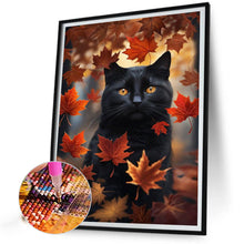 Load image into Gallery viewer, Diamond Painting - Full Square - black cat in the woods (30*40CM)