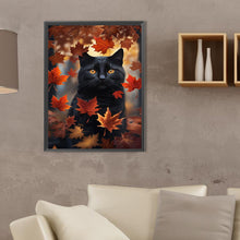 Load image into Gallery viewer, Diamond Painting - Full Square - black cat in the woods (30*40CM)