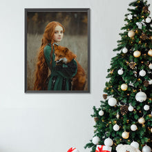 Load image into Gallery viewer, Diamond Painting - Full Square - long hair girl (30*40CM)