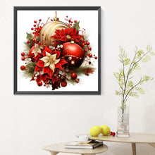 Load image into Gallery viewer, Diamond Painting - Full Round - Christmas red flowers (30*30CM)