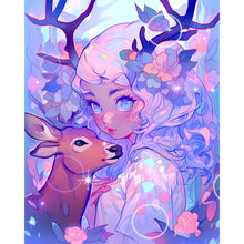 Load image into Gallery viewer, 2pcs Diamond Painting Set - Deer and girl (40*50cm)