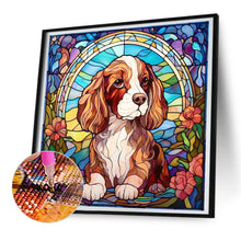 Load image into Gallery viewer, Diamond Painting - Full Round - glass art puppy (30*30CM)