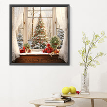 Load image into Gallery viewer, Diamond Painting - Full Round - windowsill christmas tree (30*30CM)