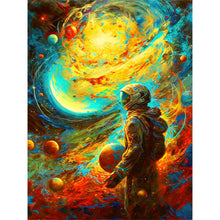 Load image into Gallery viewer, Diamond Painting - Full Round - Planets and astronauts (30*40CM)