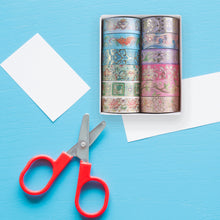 Load image into Gallery viewer, 12 Rolls Color Tape Flower Washi Tape Set for DIY Crafts(Flower Hot Stamping 01)