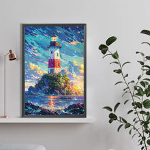 Load image into Gallery viewer, Diamond Painting - Full Round - island lighthouse (40*60CM)