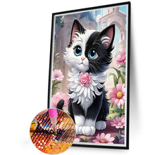 Load image into Gallery viewer, Diamond Painting - Full Round - black and white mixed cat (40*60CM)