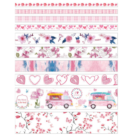 10 Rolls Adhesive Tape Washi Tape Set Color Tape (Prelude to Spring 03)