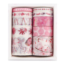 Load image into Gallery viewer, 10 Rolls Adhesive Tape Washi Tape Set Color Tape for DIY Craft(Peach Blossom 05)