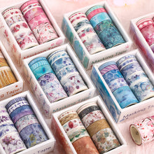 Load image into Gallery viewer, 10 Rolls Adhesive Tape Washi Tape Set Color Tape for DIY Craft(Peach Blossom 05)