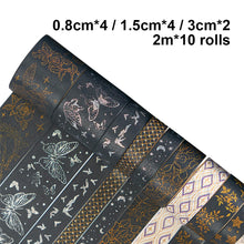 Load image into Gallery viewer, 10 Rollen Adhesive Tape Hot Stamping Washi Tape Set (Bright Starry River 02)