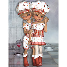 Load image into Gallery viewer, Diamond Painting - Full Round - big eyed doll (30*40CM)