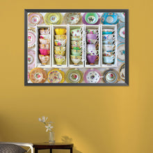 Load image into Gallery viewer, AB Diamond Painting - Full Round - Colorful tea cups (55*40CM)