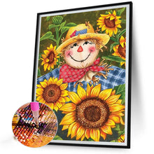 Load image into Gallery viewer, AB Diamond Painting - Full Round - Scarecrow among sunflowers (40*55CM)