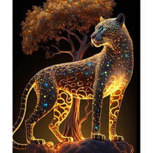 Load image into Gallery viewer, AB Diamond Painting - Full Round - glowing leopard (50*60CM)
