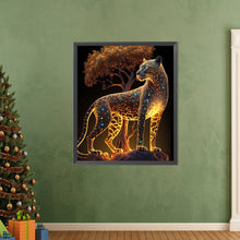 Load image into Gallery viewer, AB Diamond Painting - Full Round - glowing leopard (50*60CM)