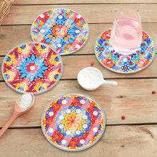 Load image into Gallery viewer, 6PCS Acrylic Washable Diamond Painting Crafts Coaster with Holder Waterproof Coaster (Mandala #1)