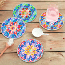 Load image into Gallery viewer, 6PCS Acrylic Washable Diamond Painting Crafts Coaster with Holder Waterproof Coaster (Mandala #2)
