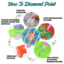 Load image into Gallery viewer, 6PCS Acrylic Washable Diamond Painting Crafts Coaster with Holder Waterproof Coaster (Mandala #2)