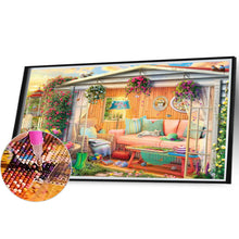 Load image into Gallery viewer, AB Diamond Painting - Full Round - Small garden and cat (55*40CM)