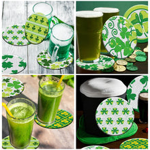 Load image into Gallery viewer, 8PCS Wooden Diamond Painting Art Coaster Kit with Holder (Saint Patricks Day #1)